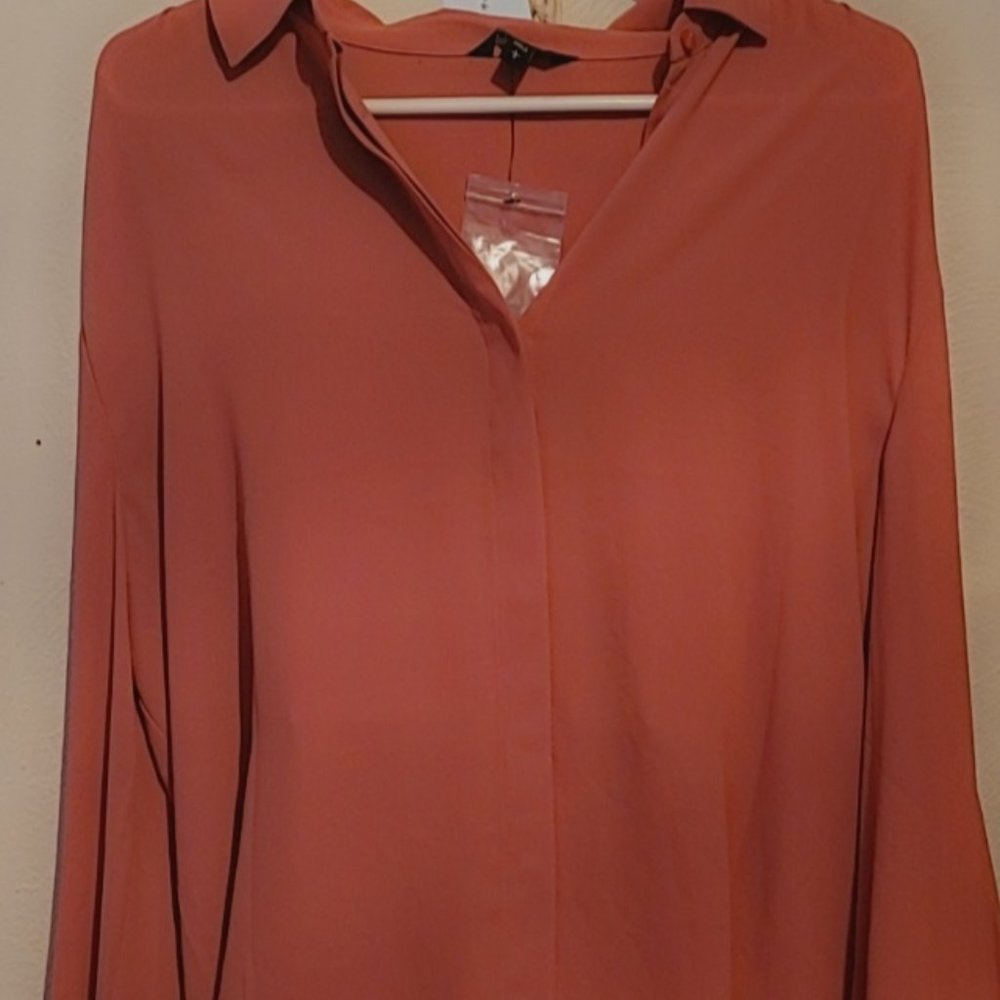 Coral button down